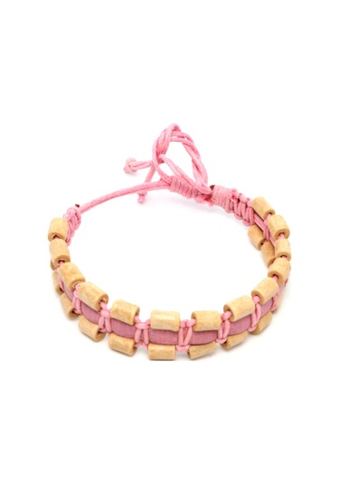 Ocean Pole Deri Örgü Bileklik No20 Sarı