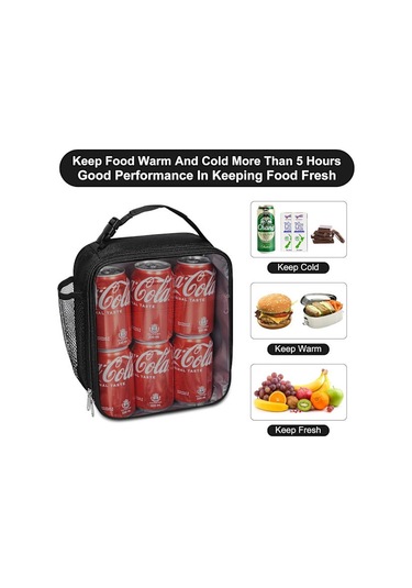 Ry-yetişkinler/çocuklar/erkekler/kadınlar İçin Fileli Yan Cepli Taşınabilir Yalıtımlı Öğle Yemeği Çantası, Su Geçirmez, Sızdırmaz Yumuşak Soğutucu Çanta, Dayanıklı Termal Öğle Yemeği Kutusu