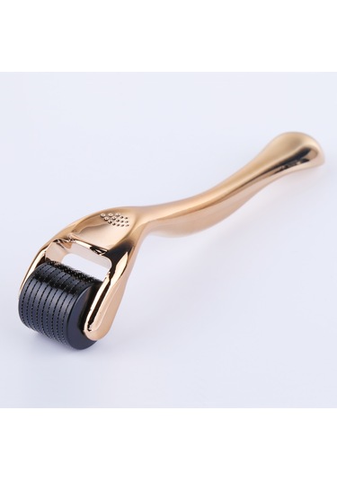 540 Mikro İğneler Titanyum Mikro İğne Derma Rulo İğnesi Yüz Kırışıklıkları Çatlakları İçin Cilt Bakımı - Altın/0.75mm Altın