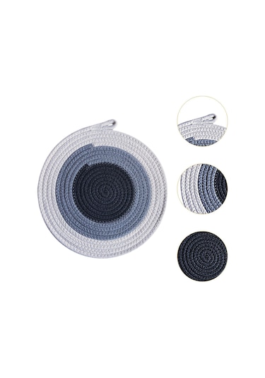 Suntek Çiftlik Evi Masa Mat Kaymaz Rustik Örgülü Yer Gri-30cm