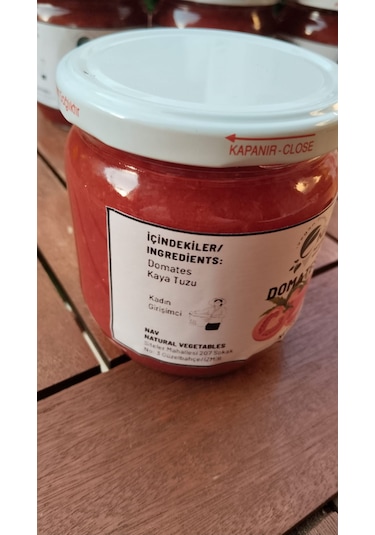 Nav 5'li Domates Sosu Ev Yapımı Katkısız Cam Kavanoz 5 x 370 G