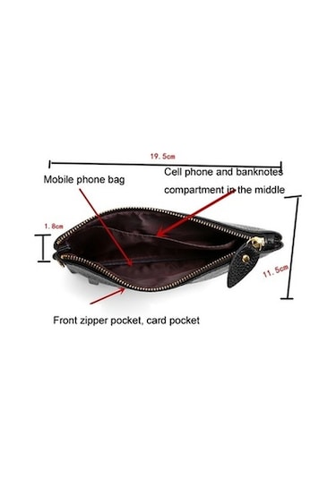 Linjinxu Bayanlar Tek Omuz Çapraz Cep Telefonu Bozuk Para Cüzdanı Lacivert Mavi Mavi