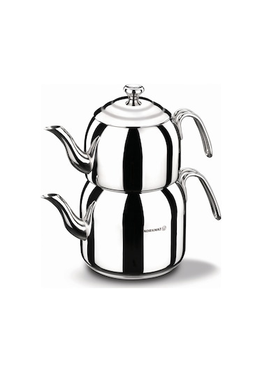 KorkmazA056 Droppa Midi Çaydanlık Takımı Çelik