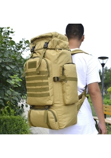 Dancemonkey Dayanıklı Seyahat Yürüyüş Çantası, Jungle Camouflage, 56-75lsuya Çok Renkli