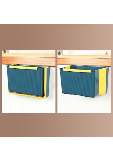 Sones Taşınabilir Mutfak Sıralama Duvara Monte Katlanır Çöp Kutusu Gri