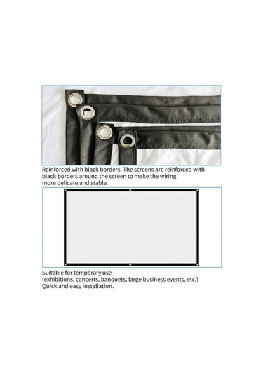 Yifomall Taşınabilir Katlanır Projeksiyon Perdesi - Hd Ev Sineması Deneyimi 72 İnç, 16:9