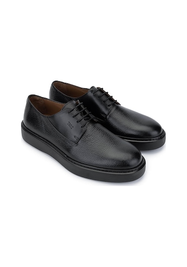 Tamer Tanca Erkek Hakiki Deri Siyah Casual Ayakkabı 537 3680 Erk Ayk Y25 Sıyah Siyah