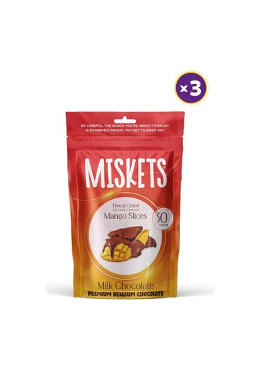 Sütlü Çikolata Kaplamalı Kurutulmuş Mango 80 Gr X 3 Adet