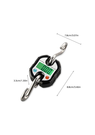 Honmex 150kg Çift Hassasiyetli Mini Ağır Duty Dijital Vinç Terazi - Çelik Kanca, Abs Gövde, Lcd Işık, Kg/lb/jin Dönüşümü Pil Dahil Değil