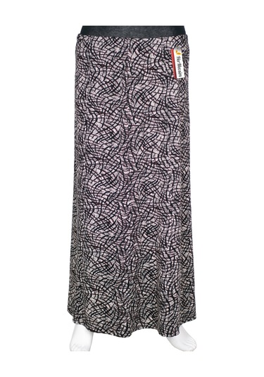 Hesna Kadın Betül 8 Parça Lastikli Astarsız Siyah Etek Desen 39 Siyah