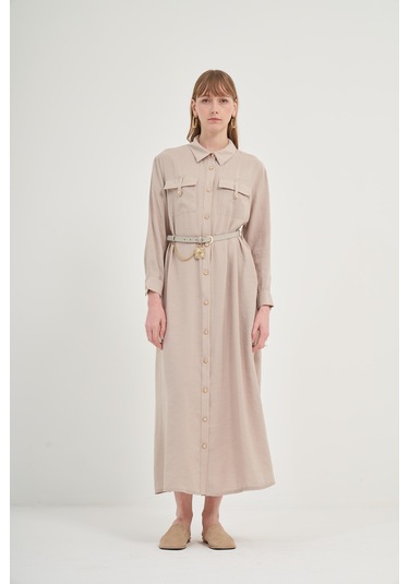 Ftz Modal Elbise Taş 31016 Taş