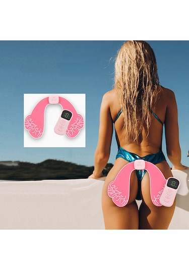 Dianziye Ems Kalça Masaj Aleti - Kablosuz Şarj, 15 Kademeli Uzaktan Kumandalı Pembe Çok Renkli