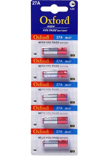 Oxford 27A MN27 V27A V27GA 12 Volt Alkalin Pil 5’li Paket