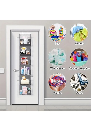 Hightower Gri 4 Bölmeli Asılı Çok Katmanlı Oyuncak Ve Organizatör Çantası Diğer