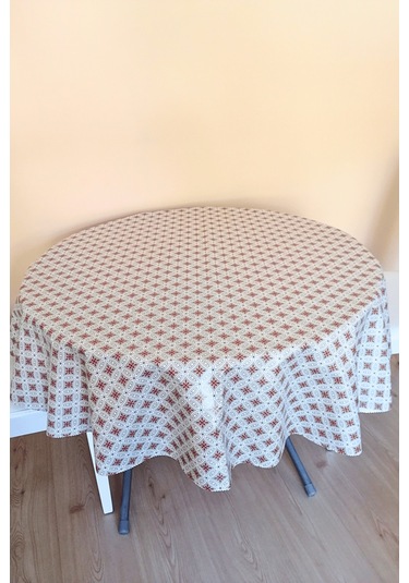 Altı Astarlı Yuvarlak Muşamba Masa Örtüsü -140 Cm Çap-elg27