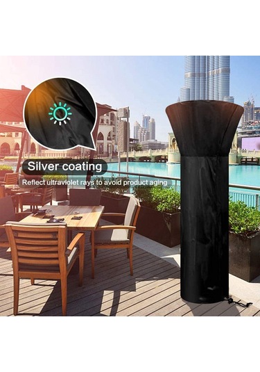 Ximistore9 210d Oxford Çatı Isıtıcı Kılıfı - Su Geçirmez, Yırtılmaya Dayanıklı, Uv Koruma, Zip Ve Çekmecikli, Siyah 226x85x48cm