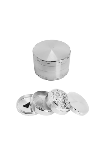 Silver 55 MM Grinder Alloy Herbal Öğütücüsü Parçalayıcı  Rb85slv