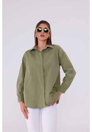 Kadın Trend Gömlek Haki