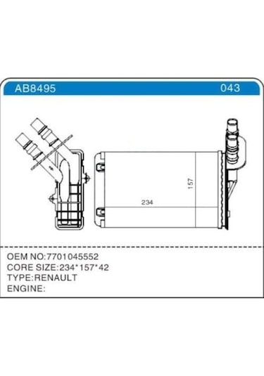 ZENON RN2653 Kalorifer Radyatörü CLIO II 00 Symbol II 08 234×157