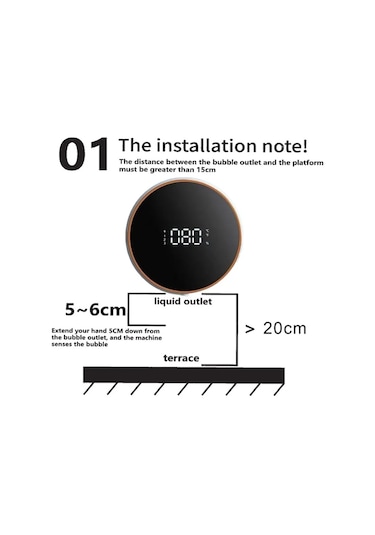 Siyah-akıllı Sabunluk 280ml Fotoselli Hareket Sensörü Yıkama El Cihazı 1200mah Duvara Monte Sıvı Sabunluk