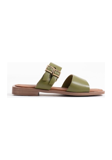 Kocadal Kocadal Alessi Haki Yeşili Hakiki Deri Terlik Muhtelif