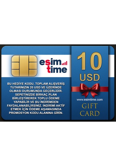 Esimtime 10 Usd Dijital Hediye Kartı