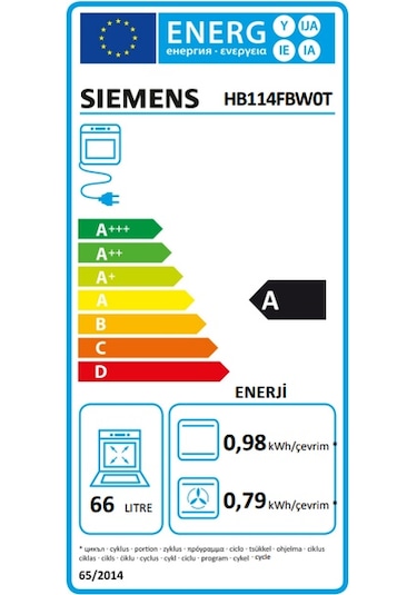 Siemens iQ300 HB114FBW0T Beyaz Ankastre Fırın