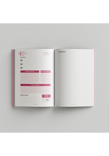 Sohbet Ajandası Pembe Kapak Çok Renkli