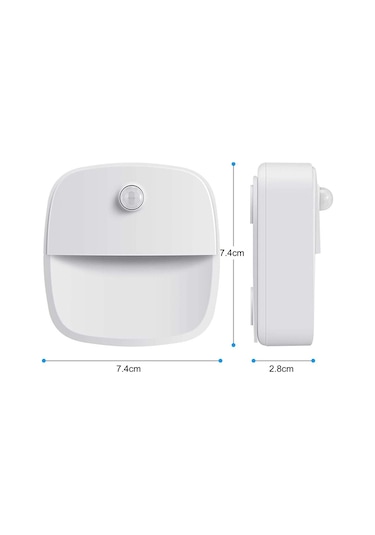 Maiyame Led Akıllı Gece Lambası, İnsan Algılama, Beyaz Işık, Açık Aydınlatma, Mutfak Dolap/yuva/merdiven İçin, Pil Dahil Değil, C4908 Tekli Beyaz