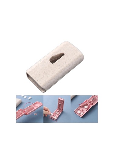 Pazly Suntek Kutulu Küçük Kırıcı Kesici Hap Dağıtıcı Bej Pq Bej