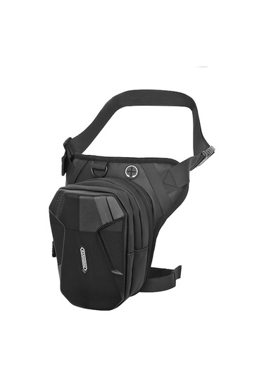 Rz566 Genişleyebilir Dayanıklı Motosiklet Bacak Bel Omuz Çantası Siyah