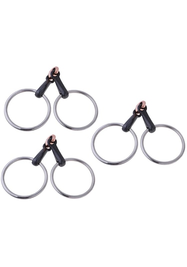 Homyl Copper Link Eggbutt Kantarma Halkası At Için Kantarması 105mm Gümüş