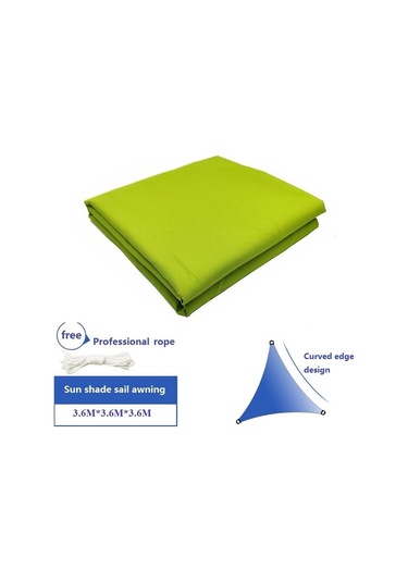 Açık Taşınabilir Nefes Alabilir Güneş Gölge Yelken Uv Koruma Üçgen Yelken Yeşil
