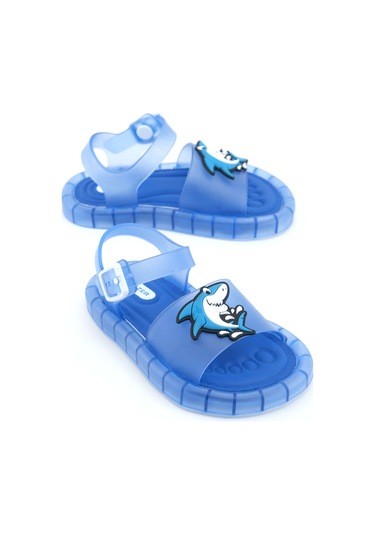 Gezer Erkek Çocuk Yazlık Airblow Bilekten Tokalı Ayarlanabilir Rahat Işıklı Taban Günlük Sandalet Mavi