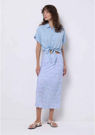 Colins Midi Baskılı Fermuarlı Kadın Mavi Etek Cl1075036 Q1.v1 Ble Mavi Colins Midi Baskılı Fermuarlı Kadın Mavi Etek Cl1075036 Q1.v1 Ble Mavi