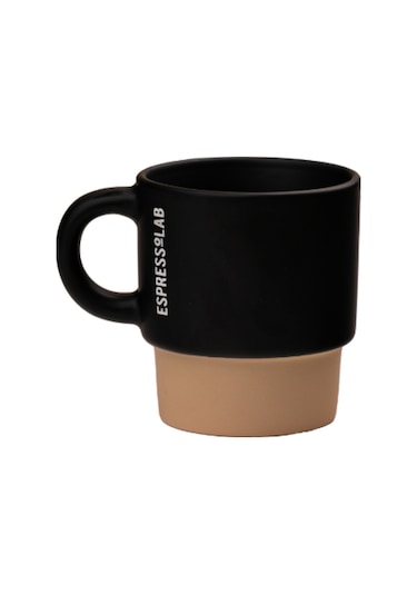 Espressolab Stoneware Espresso Bardağı No:110 120 Ml Seramik Espresso Kupası Mat Siyah