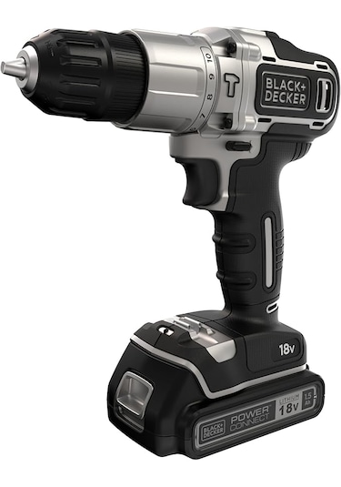 Black+Decker BDCHD18SC1K-QW 18V Tek Akülü Darbeli Vidalama Matkap