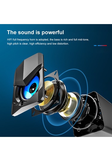 Samdoo V-158 Bilgisayar Hoparlörü - 3.5mm Kablolu Stereo Ses, Usb Besleme, Hıfı Surround, Led Işık, Siyah Desen