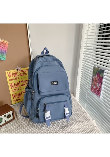 2023 Yeni Kore Modası Küçük Ortaokul Ve Lise Öğrencileri Okul Çantası-mavi