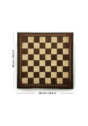 Helena Wood Art El Yapımı Ahşap Satranç Tablası