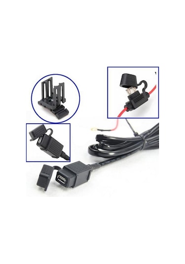 Knmaster Motosiklet Su Geçirmez Tek Usb'Li Şarj Soketi