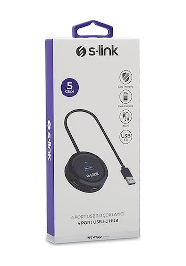 S Link Swapp Sw U300 4 Port Usb 3.0 Siyah Usb Çoklayıcı Hub