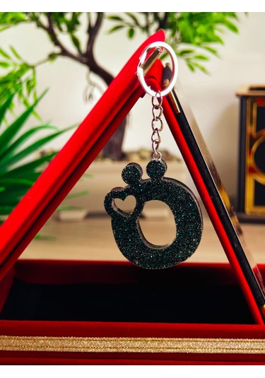 Harfli Anahtarlık Epoksi Kişiye Özel Yapım El Yapımı Harf Anahtarlık Kalp Model Özel Tasarım Hediyelik Ürün Kalp Desenli Simli Anahtarlık Bej