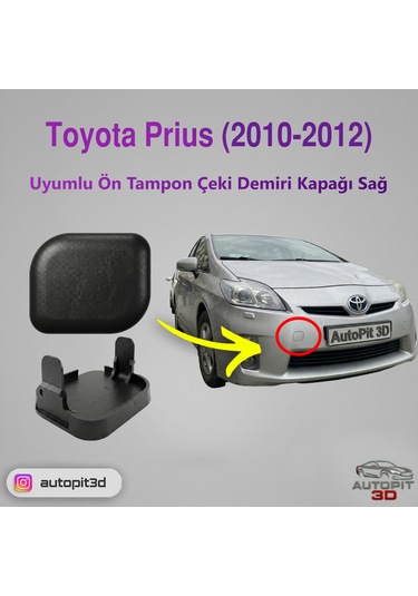 Toyota Prıus 2010-2012 Ön Tampon Çeki Demiri Kapağı Sağ Taraf