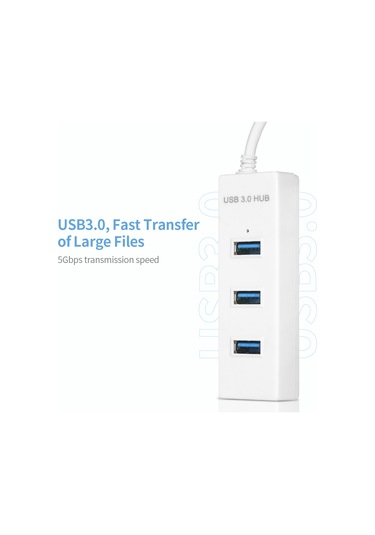 Springsun Usb3.0 Yüksek Hızlı Hub 4 Port Usb3.0 Hub Mikro Usb Güç Kaynağı Eşzamanlı Kullanım 5gbps İletim Büyük Dosyalar Küçük Ve