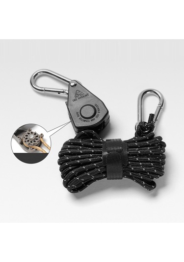 Suntek Cırcırlı Askı Halat Askısı Hızlı Kilitleme Siyah Siyah