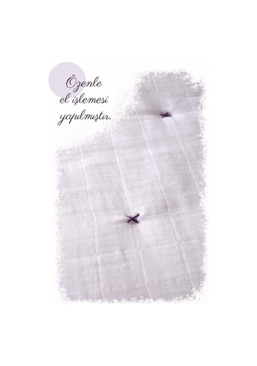 %100 Pamuk Çocuk Müslin Yorgan - El İşlemeli 100x150 Cm - Ztd200