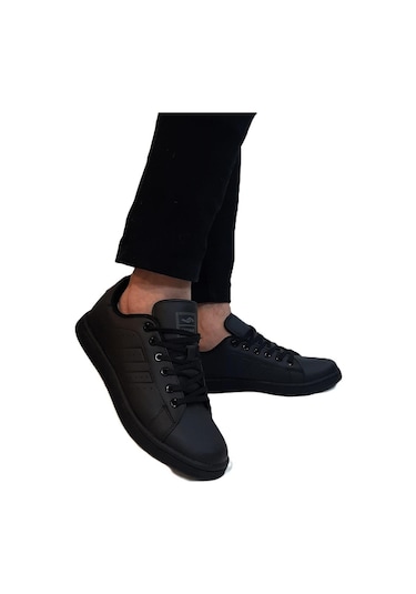 Jump 15306-15307 Siyah-siyah Düz Taban Rahat Spor Ayakkabı Siyah