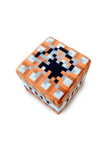 Minecraft TNT Dekoratif Küp Yastık Minder Peluş Oyuncak 10CM