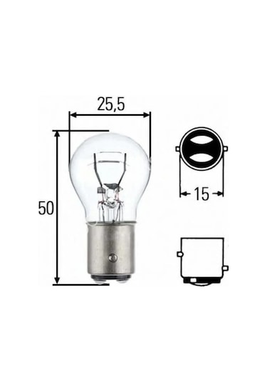 Super Stop Ampülü P21/5w 1016 Çift Duy Standart Günışık - 12v-1723